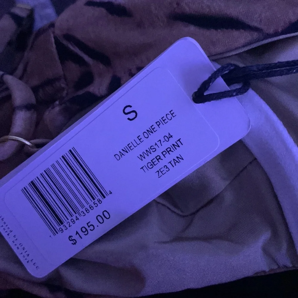 WeWoreWhat Danielle One Piece Tan Tiger Print Bernstein Revolve Shopbop - Picture 8 of 8